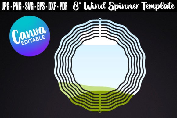 Download 8" Wind Spinner Template Canva Editable - Editable Collection