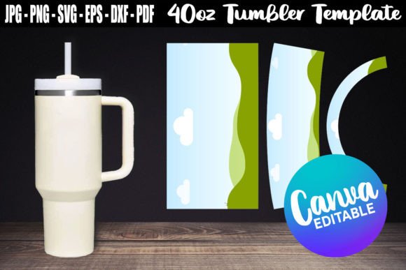 Download 40oz Tumbler Template Canva Editable - Editable Collection