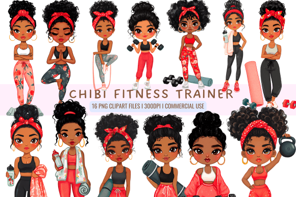 Download Chibi Fitness Trainer Clipart - Trainer Collection