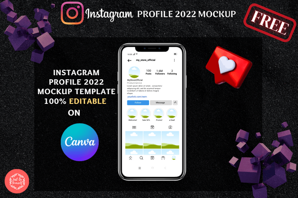 Download FREE Editable Instagram Profile Mockup - Editable Collection