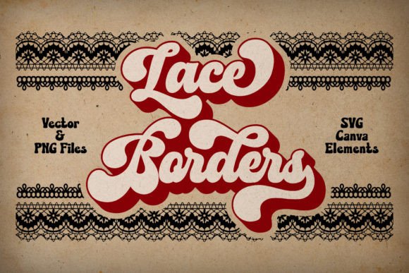 Download Dark Lace Border Graphics Canva Elements - Graphic Collection