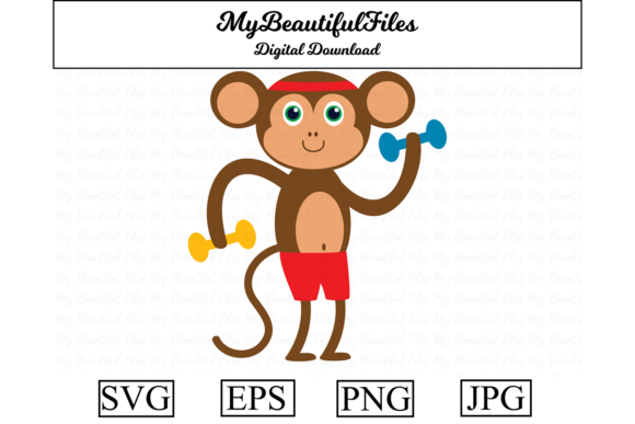Download Monkey Gym Trainer Clipart Illustration - Trainer Collection