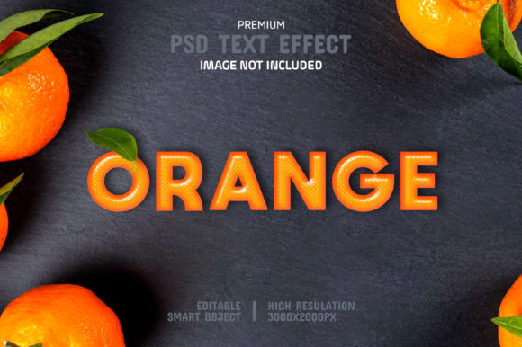 Download Editable Orange Text Effect Template - Editable Collection