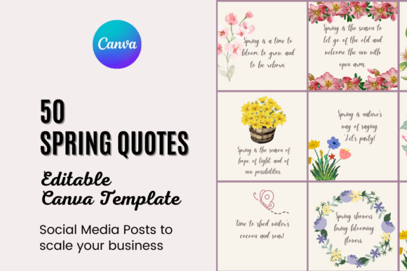 Download Spring Quotes Social Media Post Graphics - Graphic Collection