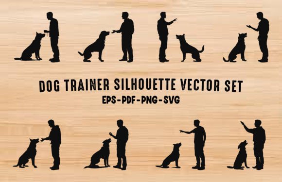 Download Dog Trainer Silhouettes Clipart Bundle - Trainer Collection
