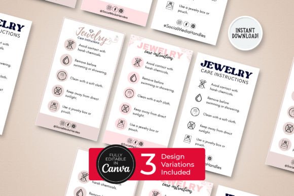 Download Jewelry Care Guide Canva Editable Template - Editable Collection