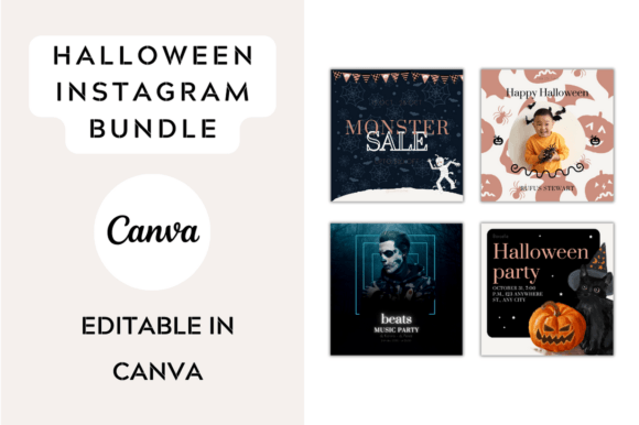 Download Halloween Instagram Editable Templates - Editable Collection