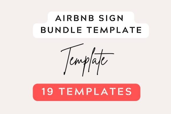 Download 19 Editable Airbnb Sign Bundle Templates - Editable Collection