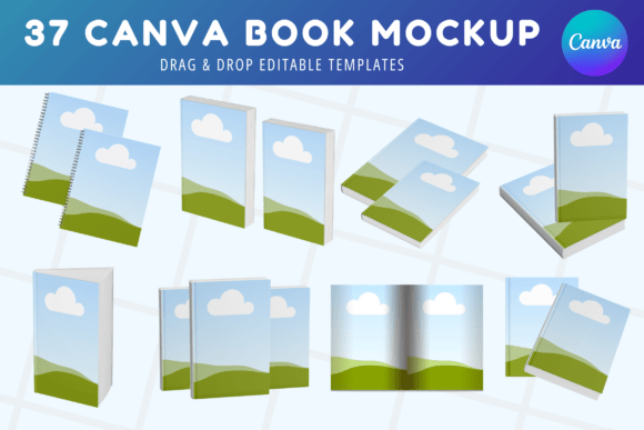 Download Canva Editable Book Mockup Templates - Editable Collection