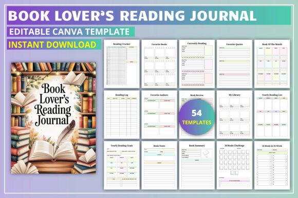 Download Editable Book Lover’s Reading Journal - Editable Collection